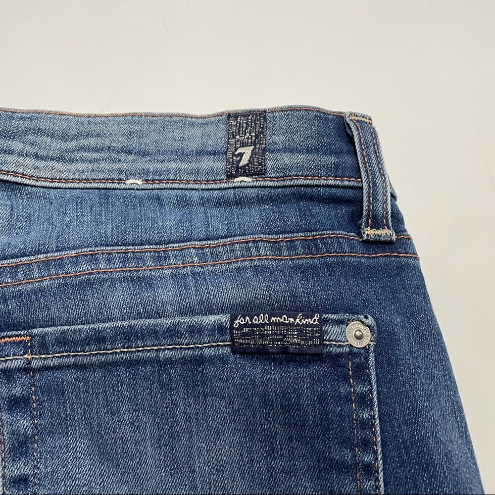 7 For All Mankind The Cropped Skinny Light Wash Casual Skinny Jeans Size 29 - Picture 8 of 11